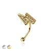 MULTI CZ LIGHTNING THUNDER 316L SURGICAL STEEL CURVED BARBELL/EYEBROW